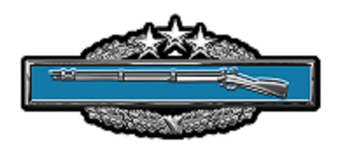 Combat Infantry Badge (Fourth Award) Three Stars All Metal Sign 16 x 6"