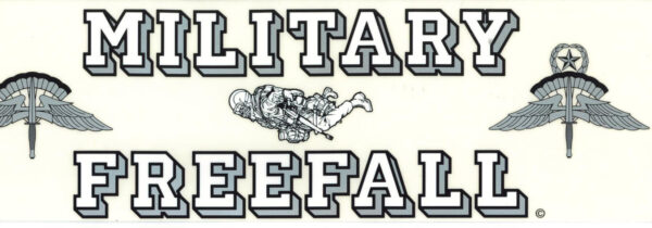 Military Freefall Bumper Sticker HALO