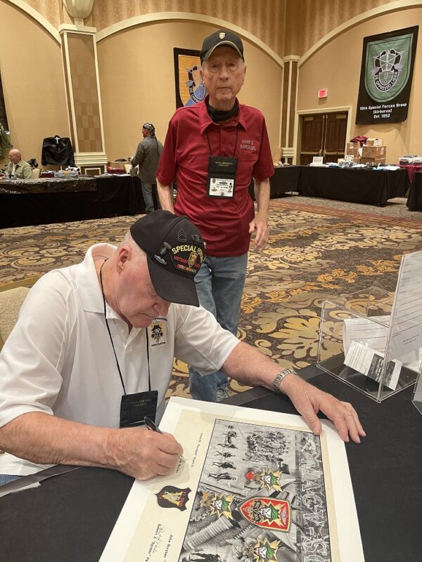 Don Wolken and Spider Parks Signing RT Idaho Prints