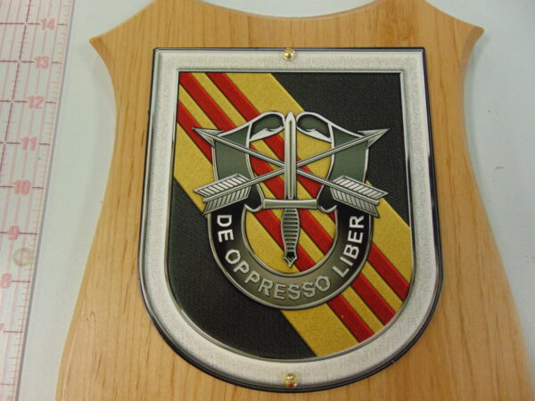 Army 5th Special Forces Group Flash (Vietnam and Present) Wooded Plaque with Your Engraving Information
