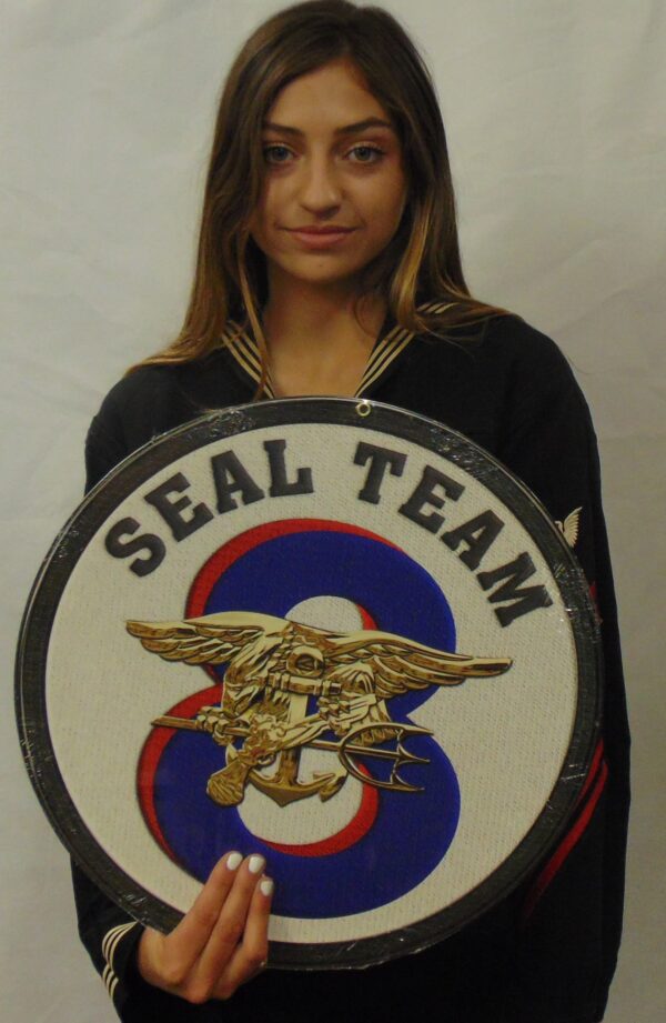 SEAL TEAM EIGHT all metal Sign 16" Round