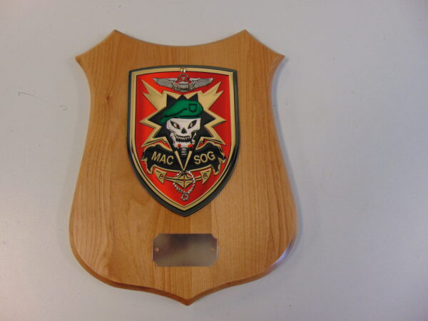 Military Assistance Command, Vietnam – Studies and Observations Group MACV SOG Wooded Plaque with Your Engraving