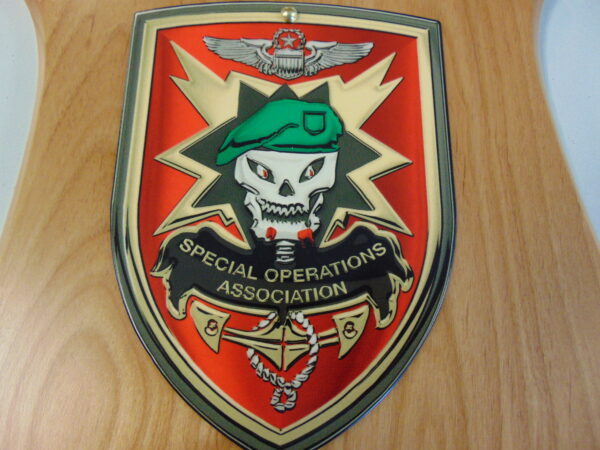 Special Operations Association Wooded Plaque with Your Engraving