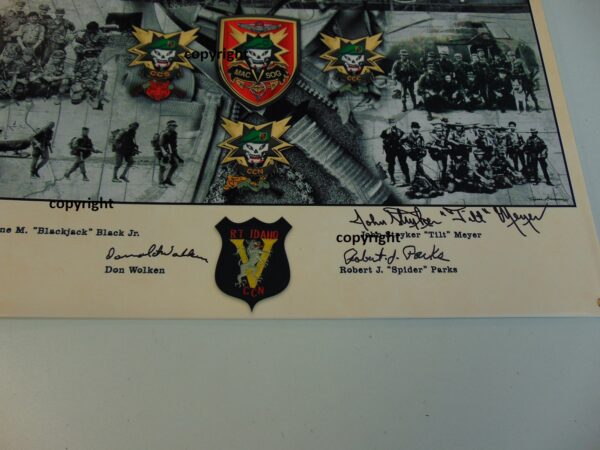 Signed MACV-SOG RT Idaho all metal Sign 17-1/2 x 11-1/2" Limited Edition