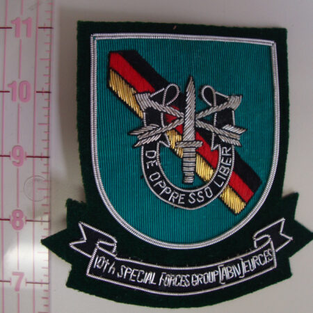 10th Group Europe Special Forces Bullion Pocket Patch