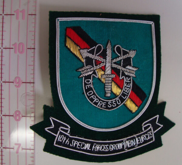 10th Group Europe Special Forces Bullion Pocket Patch