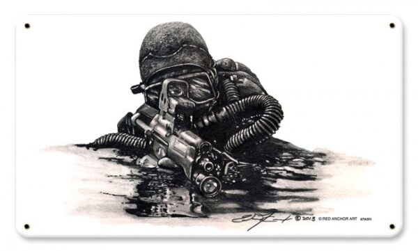 Special Operations Diver by Red Anchor Art - Metal Sign