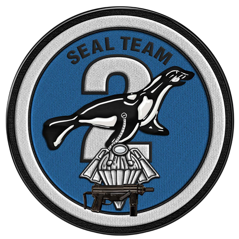 NAVY SEAL TEAM Two (2) all metal Sign 16" Round.