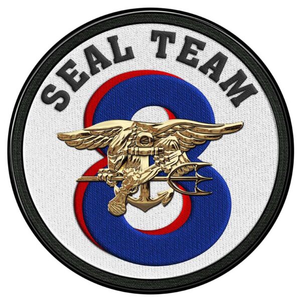 SEAL TEAM EIGHT all metal Sign 16" Round