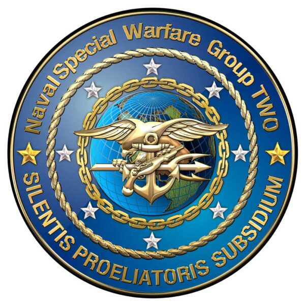 Naval Special Warfare Group Two all metal Sign 16" Round