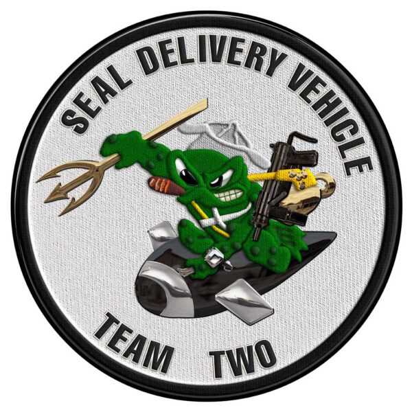 Naval Special Warfare Unit SEAL Delivery Vehicle Team Two all metal Sign 16" Round