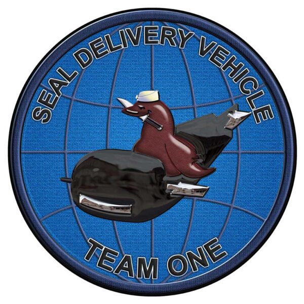 Naval Special Warfare Unit SEAL Delivery Vehicle Team One all metal Sign 16" Round