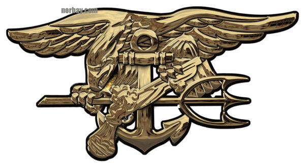 Navy Seal Trident Metal Sign 16"