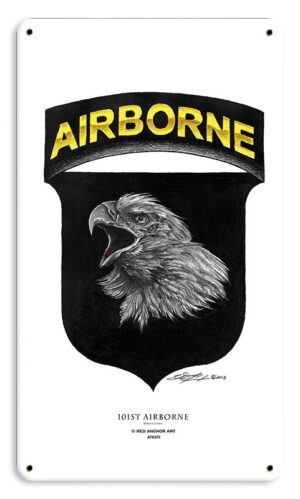 101ST Airborne by Red Anchor Art - Metal Sign 8 x 14"