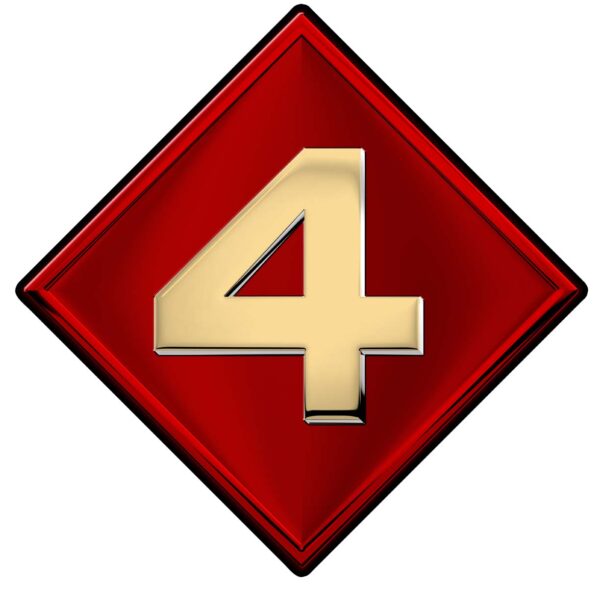 4th Marine Division All Metal Sign 16 x 16"
