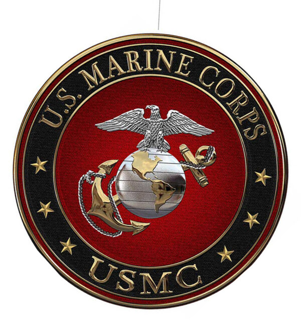 US Marine CORPS USMC Emblem All Metal Sign 14