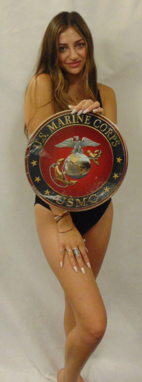 US Marine CORPS USMC Emblem All Metal Sign 14